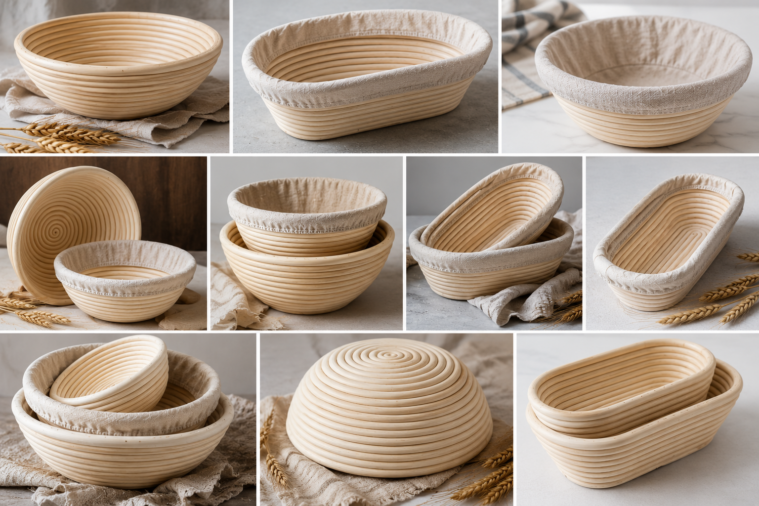 Banneton Bread Proofing Basket (Sourdough Proofing Basket) Natural Rattan