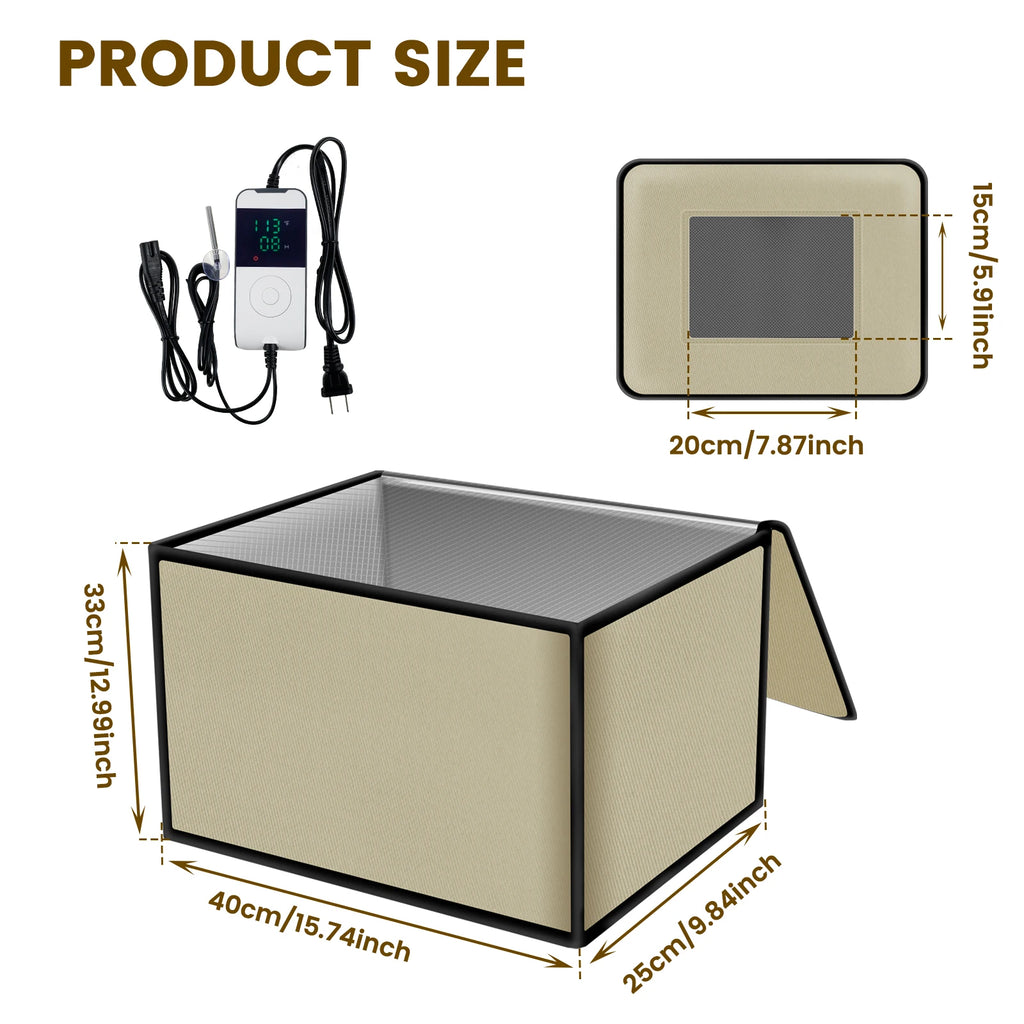 Sourdough Proofer with Adjustable Heater – Temperature Controlled Electric Bread Proofing Box for Sourdough, Bread Making & Fermentation