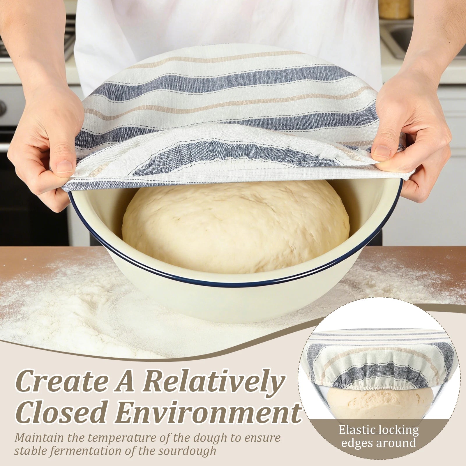 Sourdough Cotton Bowl Covers 3/4PC Sets